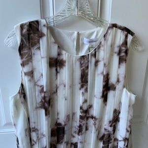 Calvin Klein Pleated Suit Blouse